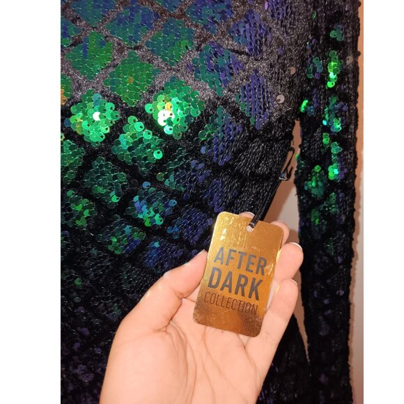 NWT FOREVER 21 Mermaid Sequin Open Back Mini Dress - After Dark Collection - M - Picture 8 of 12